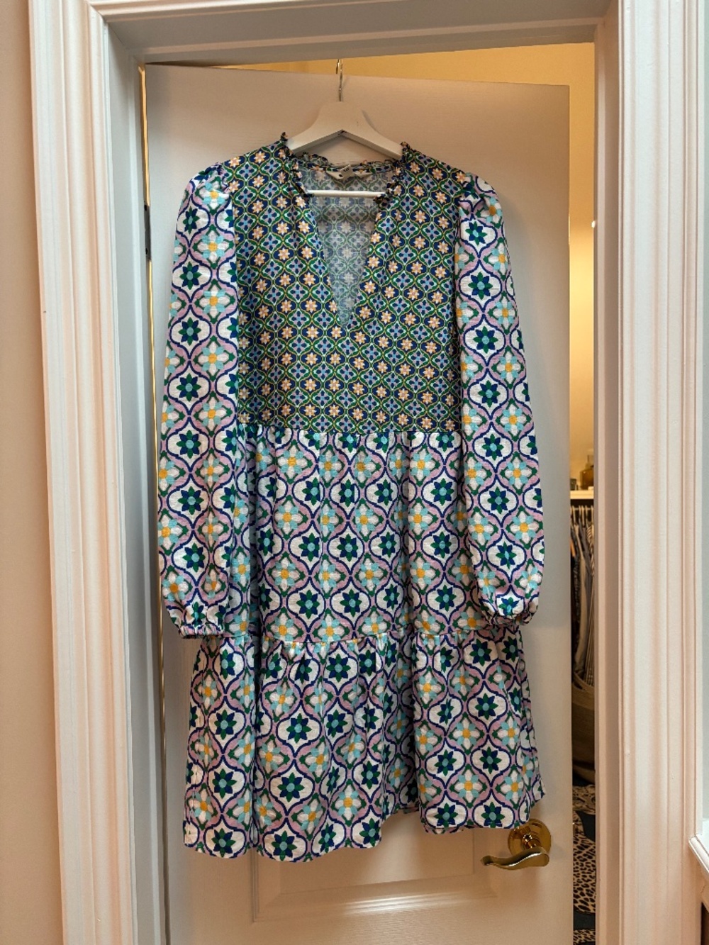 Multi-coloured Boden Esme linen dress